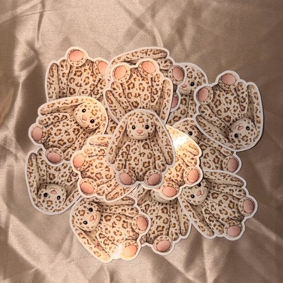 plushie inspired stickers but make it leopard
Cozy floppy and way too cute 🐰🤍 - Picture 4 of 4
